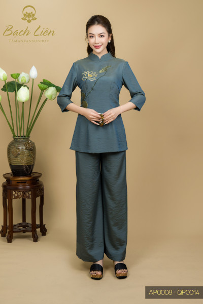 Bộ pháp phục Sen Mộc Thanh - AP0008 - QP0014