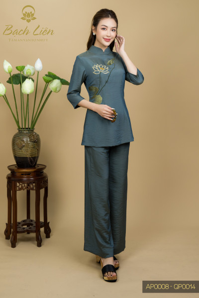 Bộ pháp phục Sen Mộc Thanh - AP0008 - QP0014