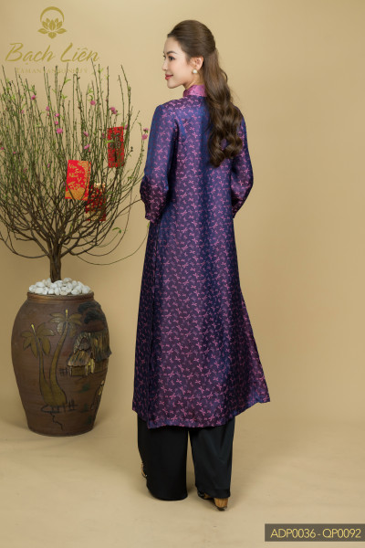 Áo Dài Hoa Kim Nương - ADP0036 - QP0092